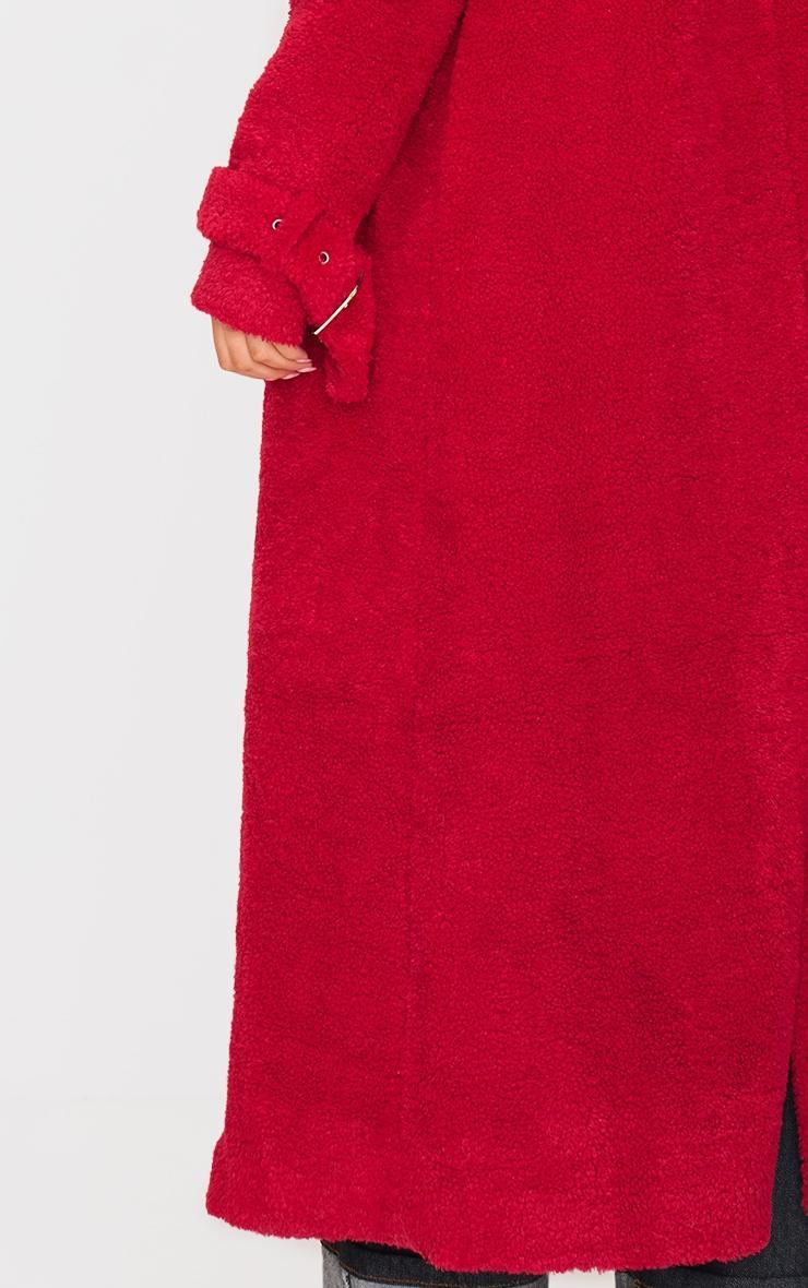 Red Borg Double Breasted Maxi Coat Product Image