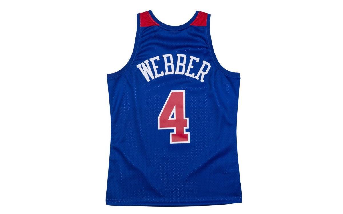 Mens Mitchell & Ness Chris Webber Royal Washington Bullets 2001/02 Hardwood Classics Swingman Jersey Product Image