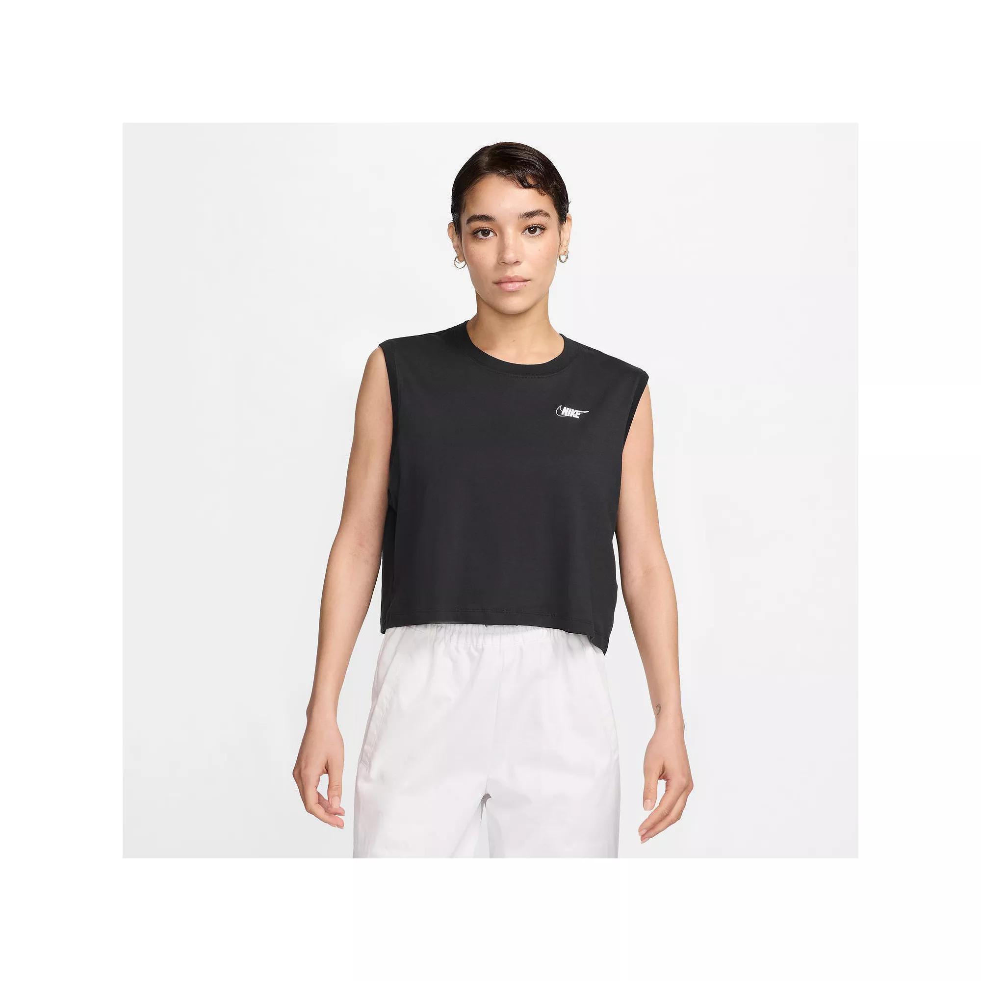 Women's Nike Sportswear Club Sleeveless Crop Logo Tee,  Product Image