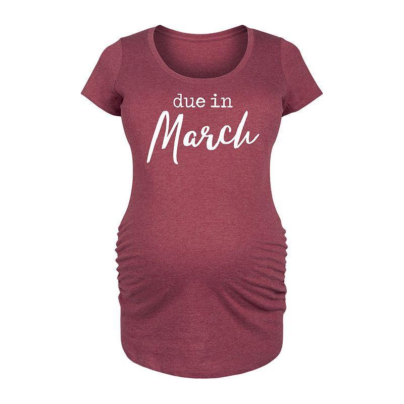 Maternity Due In March Graphic Tee, Womens Product Image