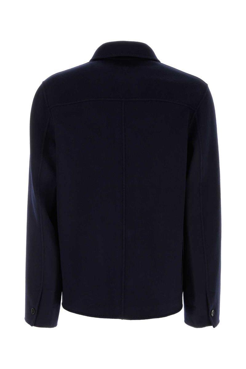 AMI ALEXANDRE MATTIUSSI Boxy Buttoned Jacket-xl Nd Ami Male In Navy Blue Product Image