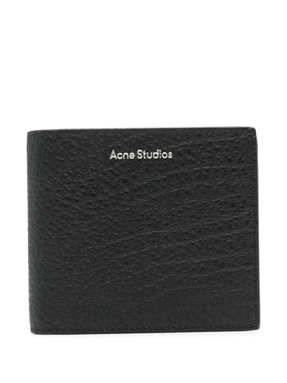 ACNE STUDIOS Folded Leather Wallet In 900 Black Product Image