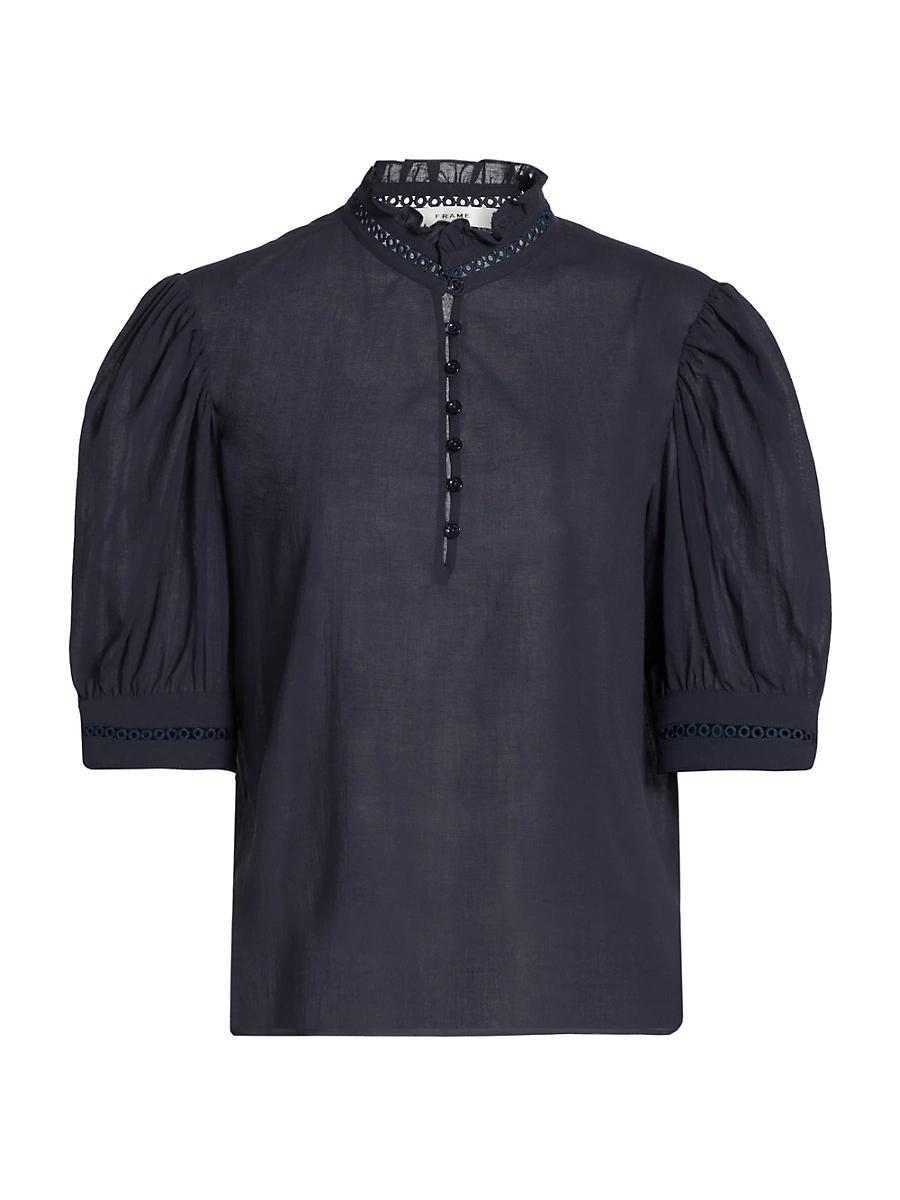 Womens Ruffle Collar Top Product Image