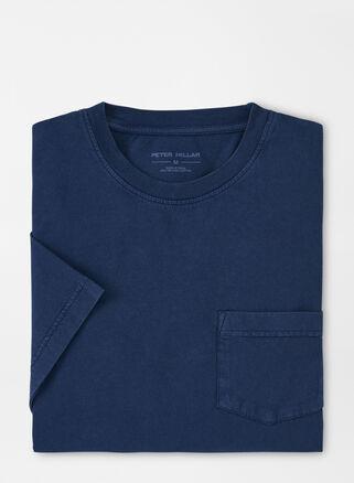 Peter Millar Mens Lava Wash Pocket Tee | Color: Navy | Size: XXL Product Image