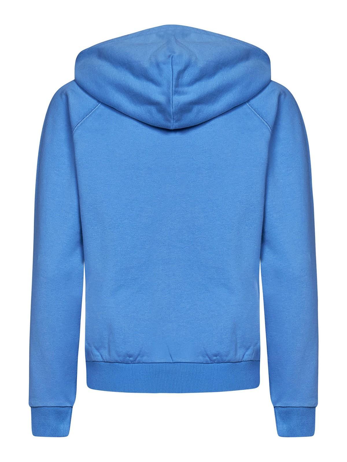 POLO RALPH LAUREN Sweatshirt With Maxi Logo Embroidery In Light Blue Product Image