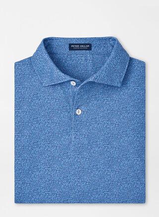 Peter Millar Mens Radio Star Performance Jersey Polo | Color: Brook Blue | Size: S Product Image