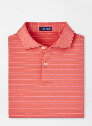 Peter Millar Mens Duet Performance Jersey Polo | Color: Scarlet Lily | Size: XL Product Image