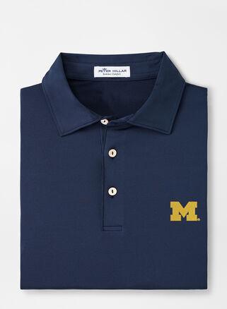 Peter Millar Mens Michigan Solid Performance Jersey Polo | Color: Navy | Size: XL Product Image