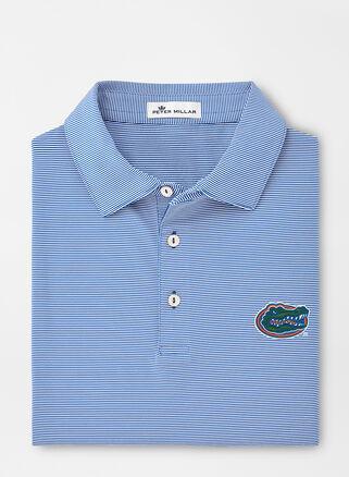 Peter Millar Mens Florida Jubilee Stripe Performance Polo | Color: Blue | Size: XXL | UF Product Image