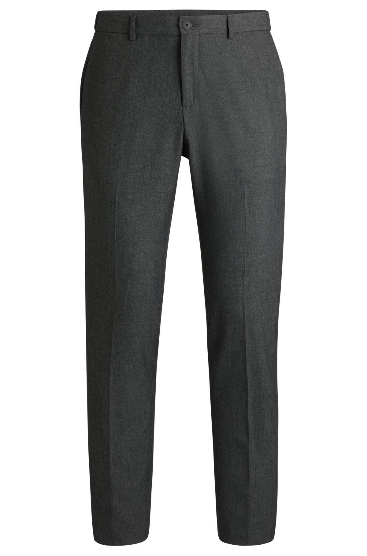Slim-fit washable trousers in micro-patterned stretch fabric Product Image