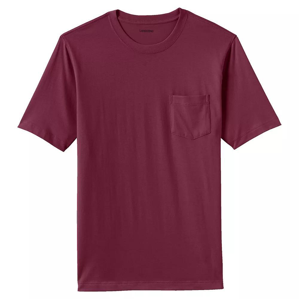 Men's Land's End Super-T Short Sleeve T-Shirt with Pocket, Size: Medium, Rich Red Product Image