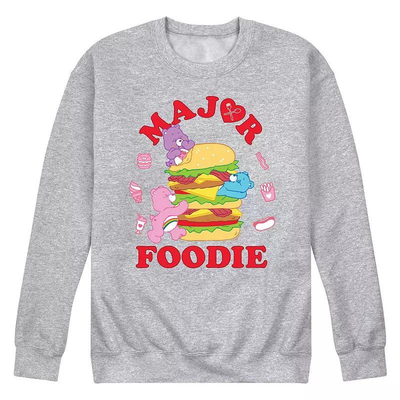 Mens Care Bears Major Foodie Fleece Sweatshirt Grey Gray Product Image