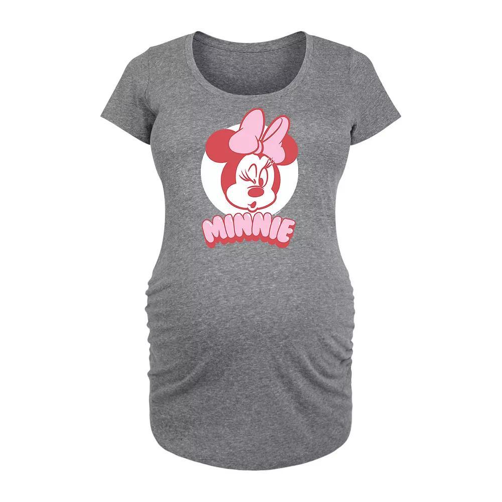 Disney's Minnie Mouse Maternity Pink Graphic Tee, Women's,  Product Image