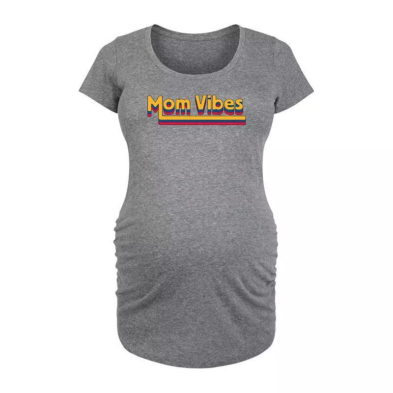 Maternity Vibes Mom Graphic Tee, Women's, Size: Small-Mat, Grey Gray Product Image