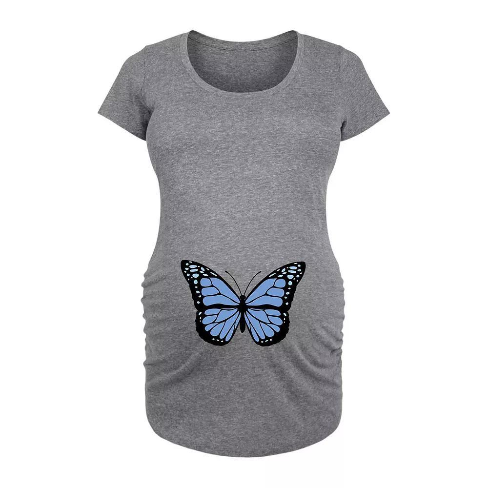Maternity Butterfly Blue Graphic Tee, Women's,  Product Image