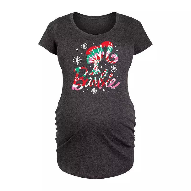 Maternity Barbie® Holiday Tie Dye Logo Graphic Tee, Women's,  Product Image