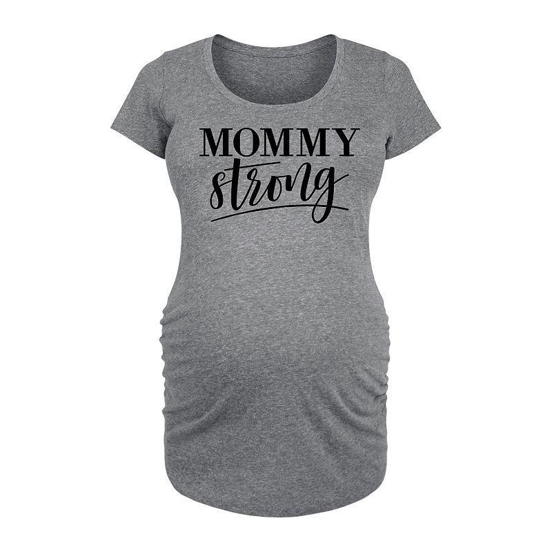 Maternity Mommy Strong Graphic Tee, Women's, Size: XL-Mat, Grey Gray Product Image