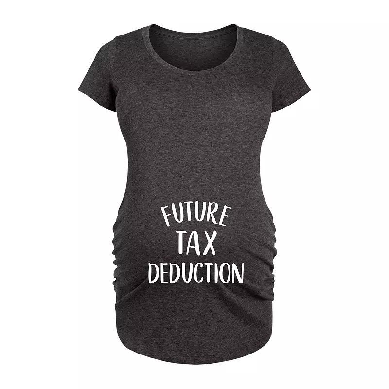 Maternity Future Tax Deduction Graphic Tee, Women's, Size: XL-Mat, Heather Grey Product Image