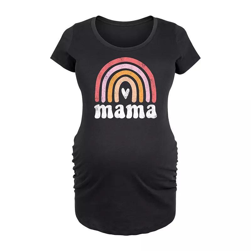 Maternity Rainbow Mama Graphic Tee, Women's, Size: Medium-Mat, Black Product Image