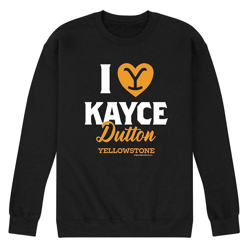 Men's Yellowstone I Love Kayce Sweatshirt, Size: XL, Black Product Image