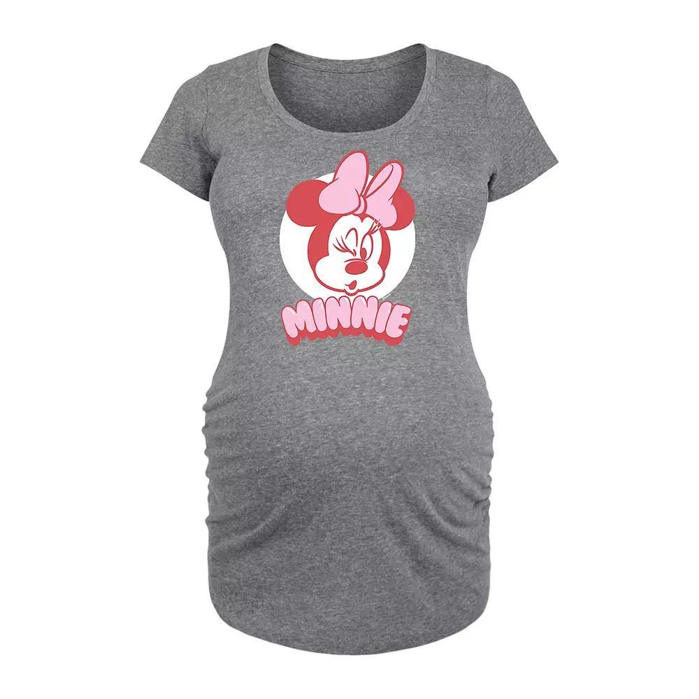 Disney's Minnie Mouse Maternity Pink Graphic Tee, Women's,  Product Image