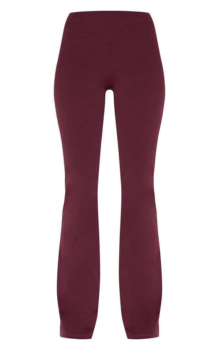 Burgundy Sculpt Wrap Waist Gym Leggings Product Image