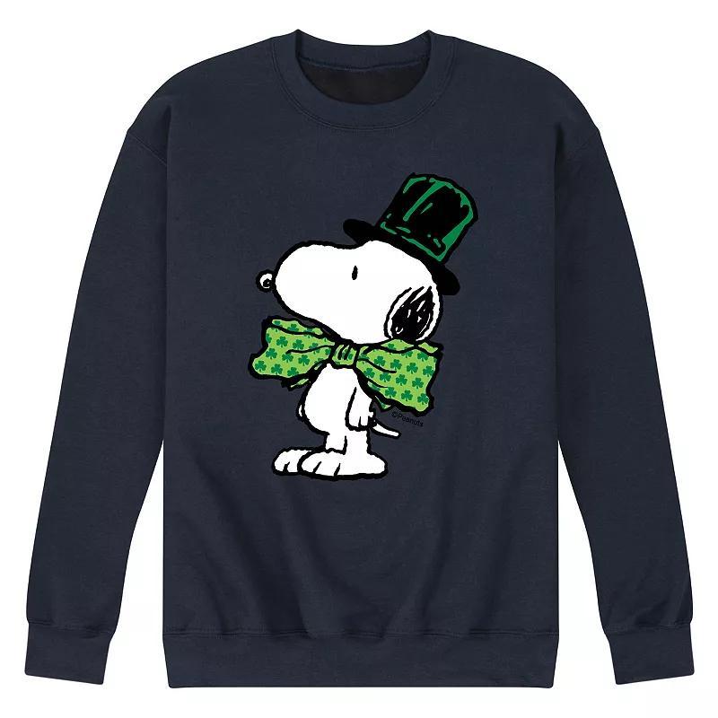 Men's Peanuts St Paddy's Bowtie Fleece Sweatshirt, Size: XXL, Black Product Image