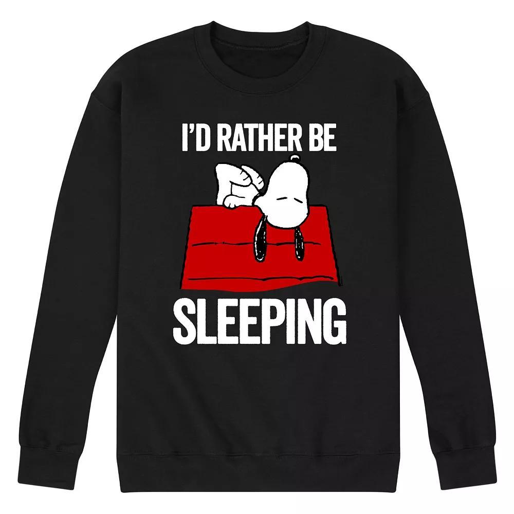 Men's Peanuts Snoopy I'd Rather Be Sleeping Graphic Sweatshirt,  Product Image