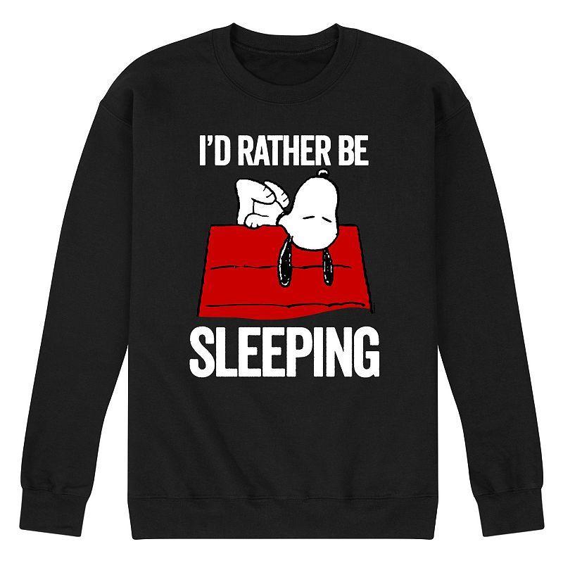 Mens Peanuts Snoopy Id Rather Be Sleeping Graphic Sweatshirt Product Image