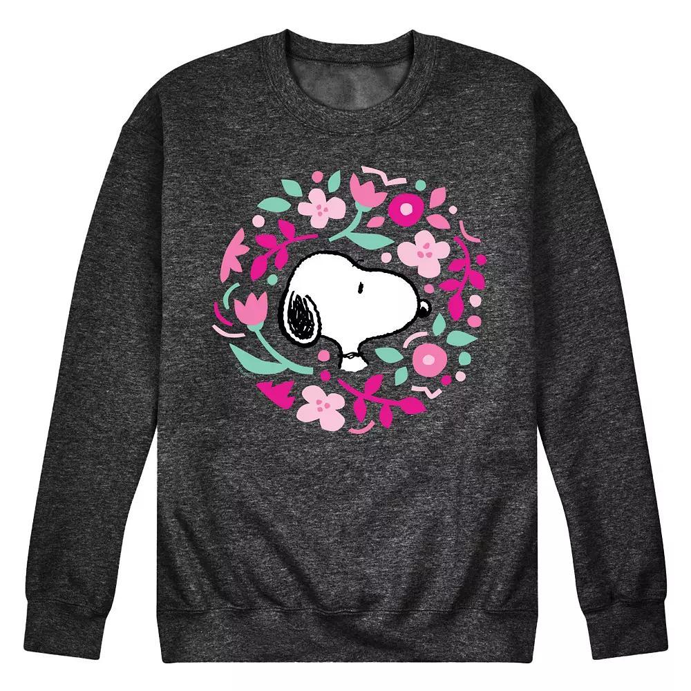 Men's Peanuts Floral Circle Sweatshirt,  Product Image
