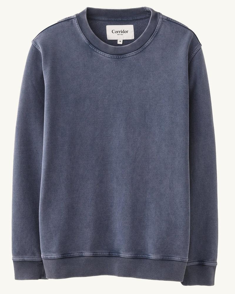 French Terry Crewneck - Blue Product Image