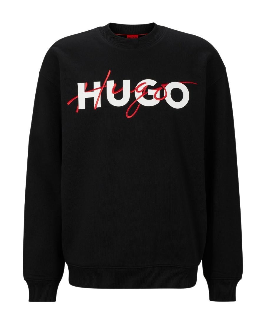 HUGO BOSS Logo Crew-neck Sweatshirt In Black Product Image