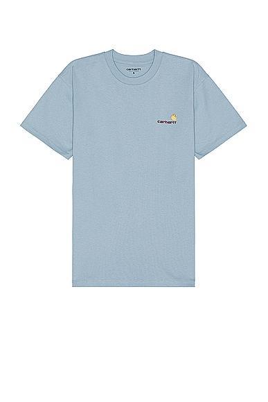 Carhartt WIP Short Sleeve American Script T-shirt in Blue Product Image