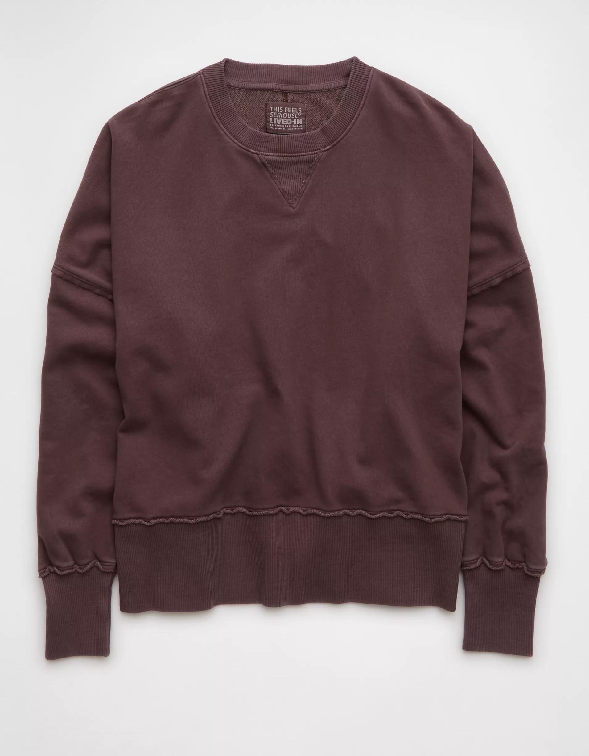 AE Big Hug Destination Graphic Crew Neck Sweatshirt Product Image