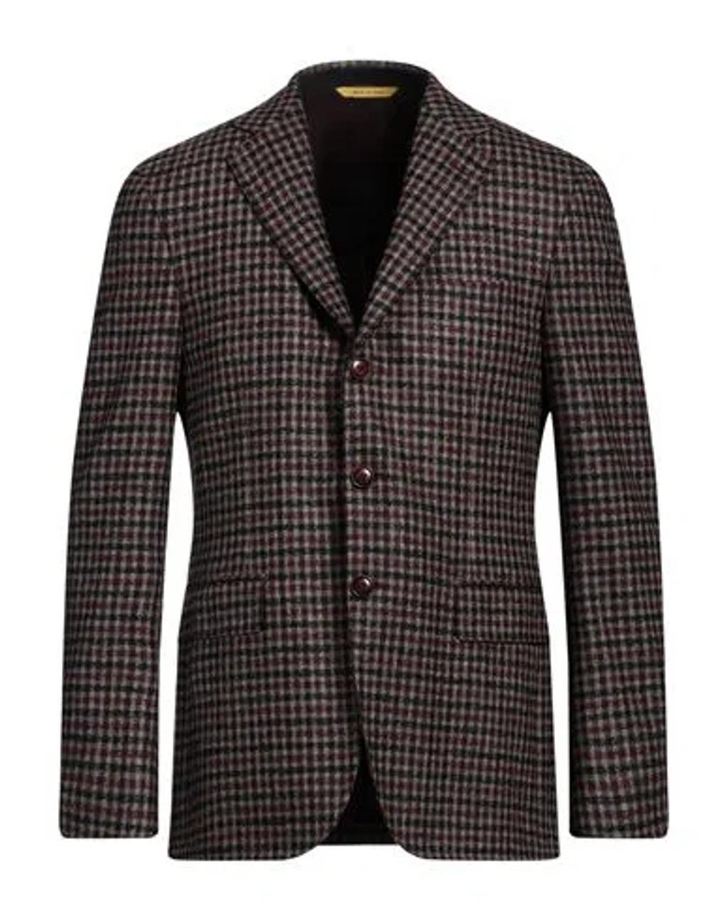 CANALI Man Blazer Burgundy Size 40 Wool, Polyamide In Red Product Image