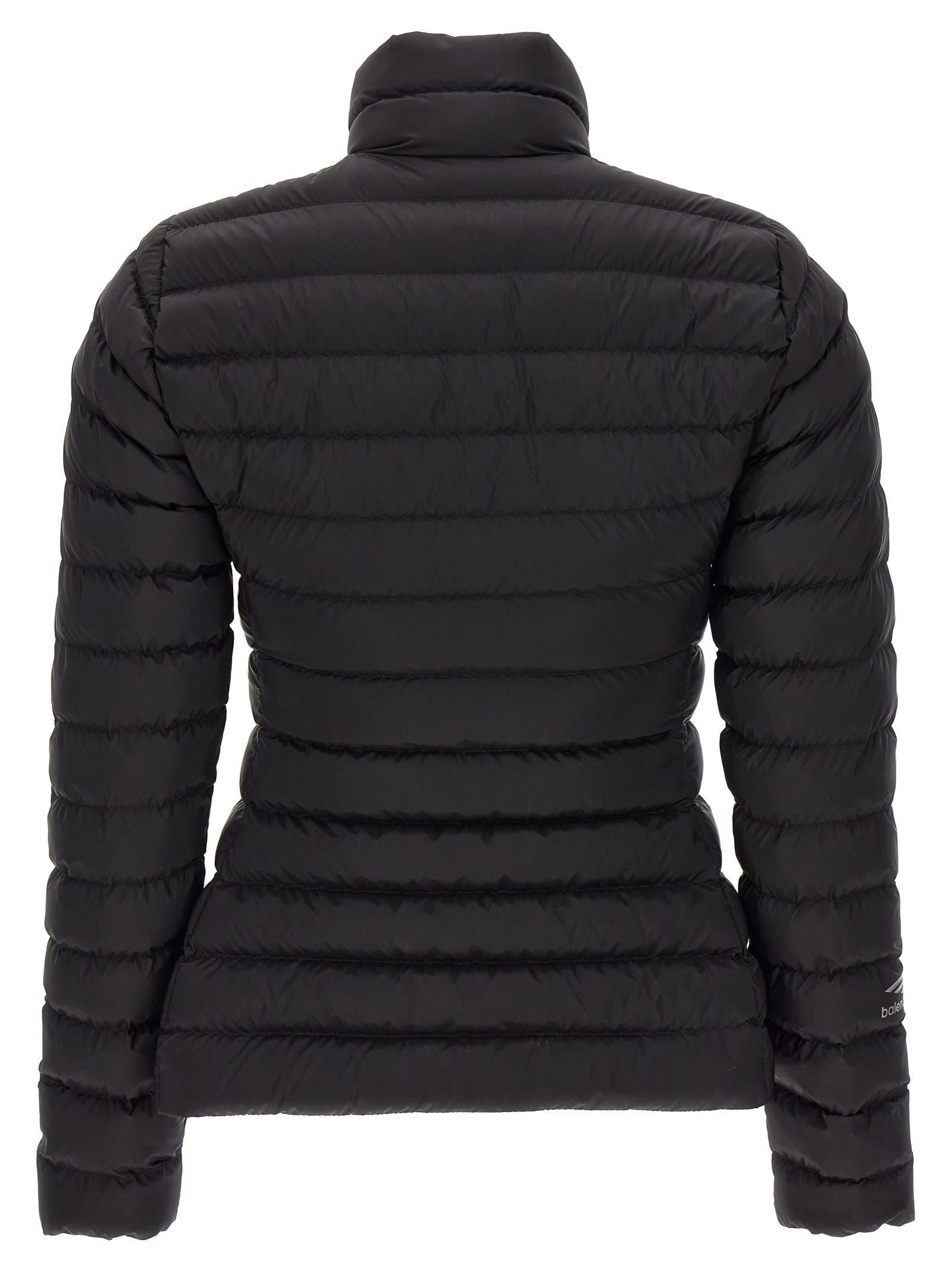 BALENCIAGA Nylon Down Jacket With Logo In Black Product Image