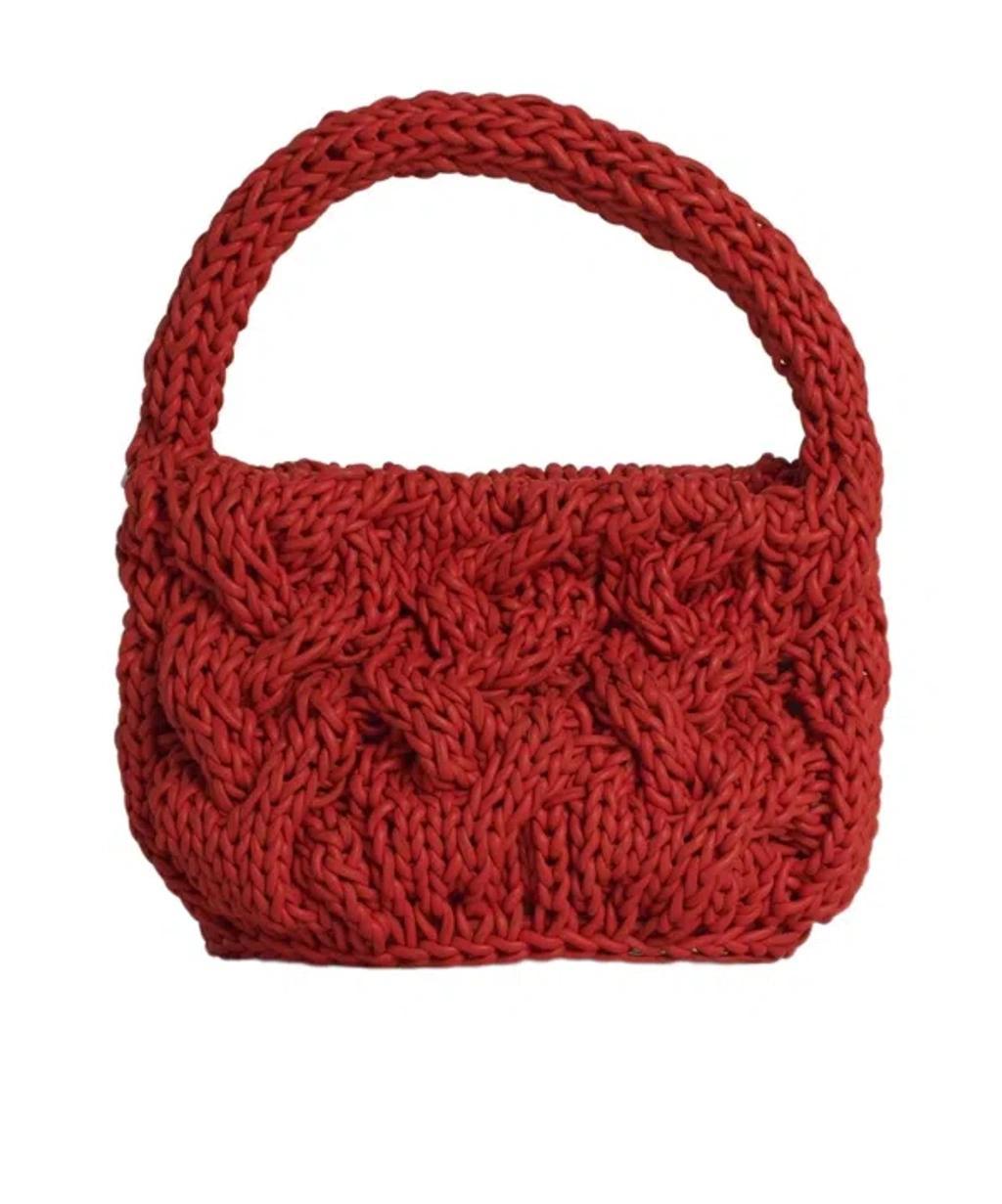 JW ANDERSON Knitted Handbag In Red Product Image