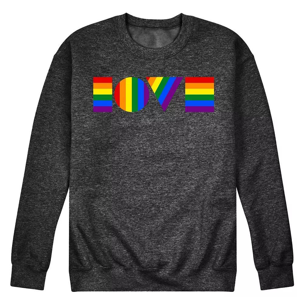 Men's Pride Love Fleece Sweatshirt,  Product Image