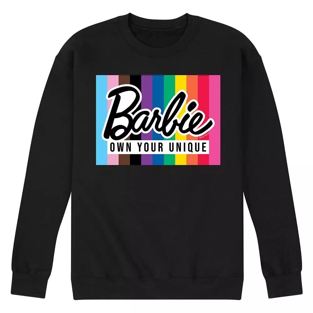 Men's Barbie Own Your Unique Graphic Fleece, Size: XL, Black Product Image