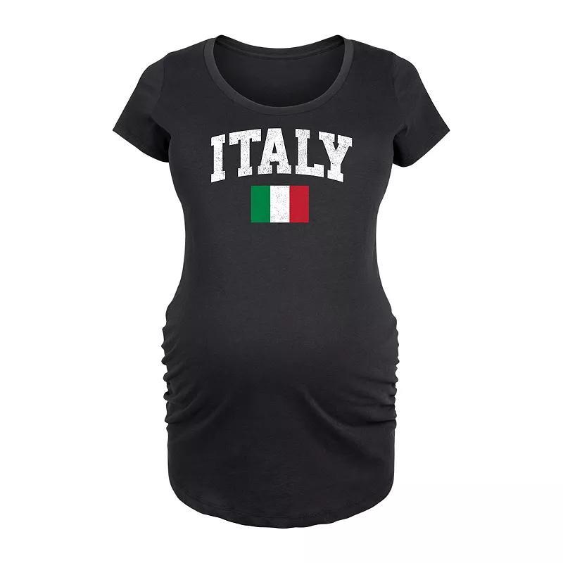 Maternity Italy Flag Graphic Tee, Women's, Size: XXL-MAT, Black Product Image