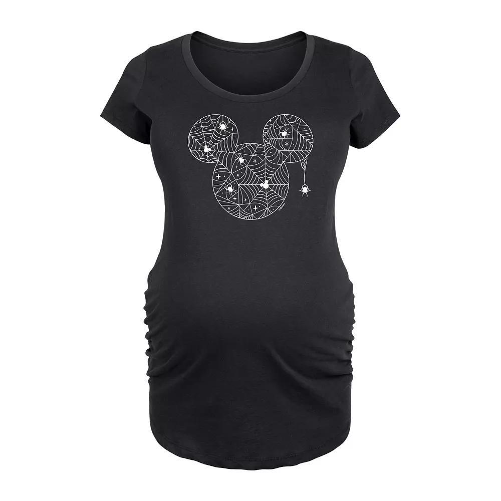Disney's Mickey Mouse Maternity Spider Web Graphic Tee, Women's,  Product Image