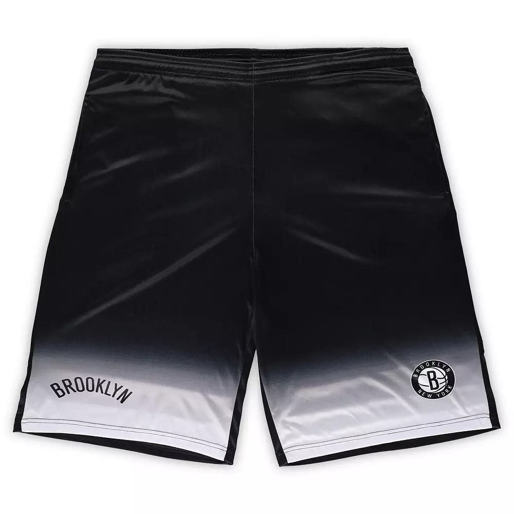 Men's Fanatics Branded Black Brooklyn Nets Big & Tall Fadeaway Shorts,  Product Image