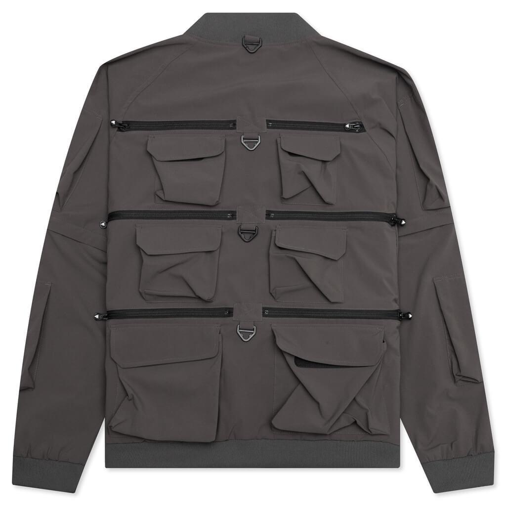 Multi-Pocket Zipped 2 Way Jacket - Charcoal Male Product Image