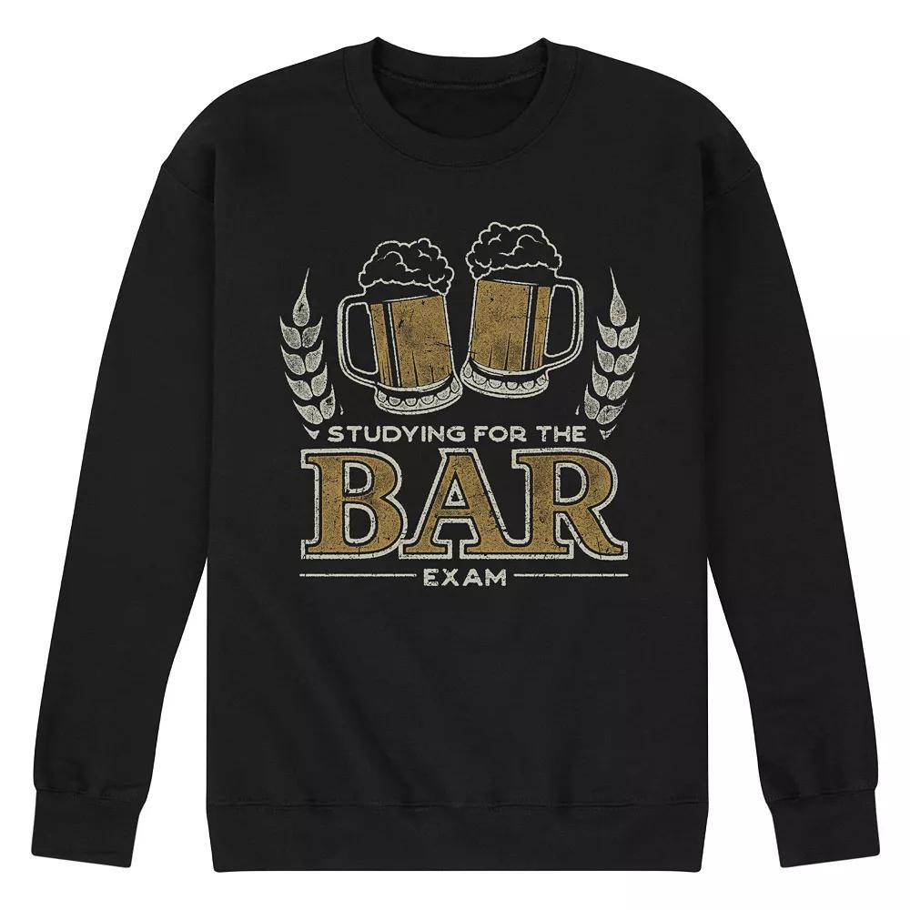 Men's Studying for Bar Exam Sweatshirt, Size: Large, Black Product Image