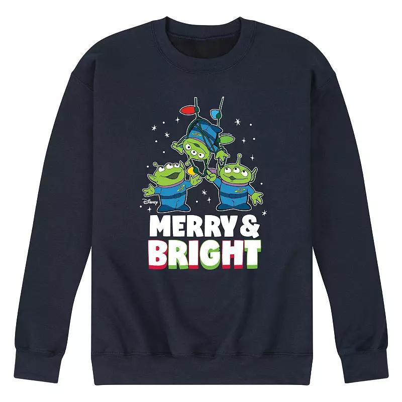 Disney / Pixar's Toy Story 4 Aliens Men's Merry And Bright Fleece Sweatshirt, Size: XL, Black Product Image