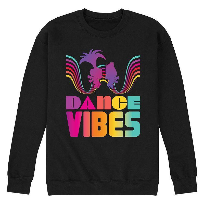 Men's Trolls Dance Vibes Poppy Sweatshirt, Size: Medium, Black Product Image