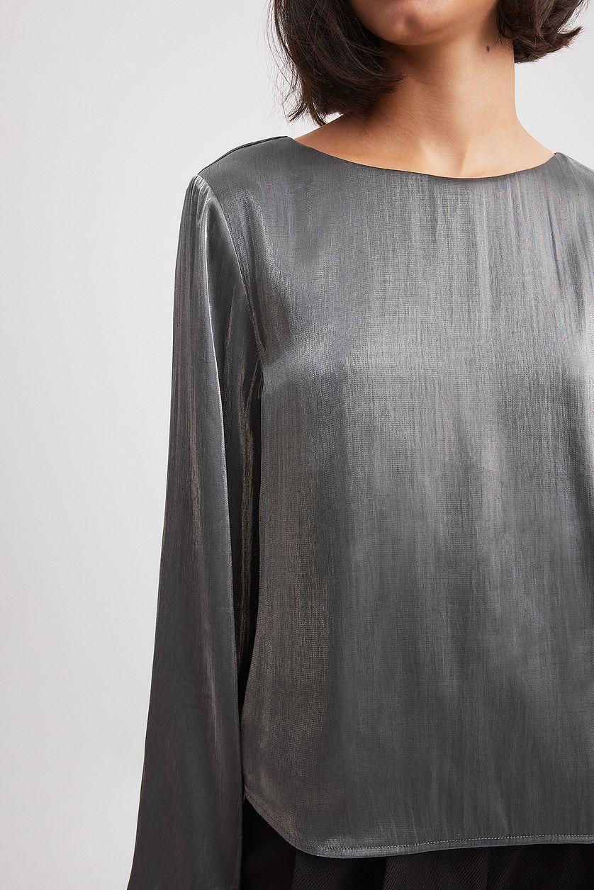 Metallic Sheer LS Top Product Image
