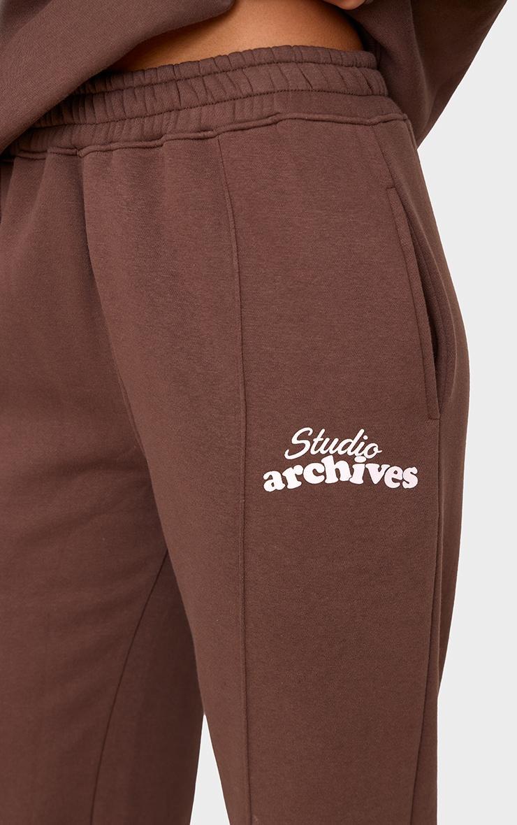  Chocolate Studio Archives Seam Detail Wide Leg Sweatpants Product Image