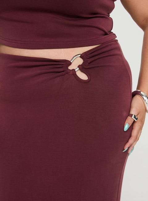 Whiley Maxi Skirt Mauve Curve Product Image