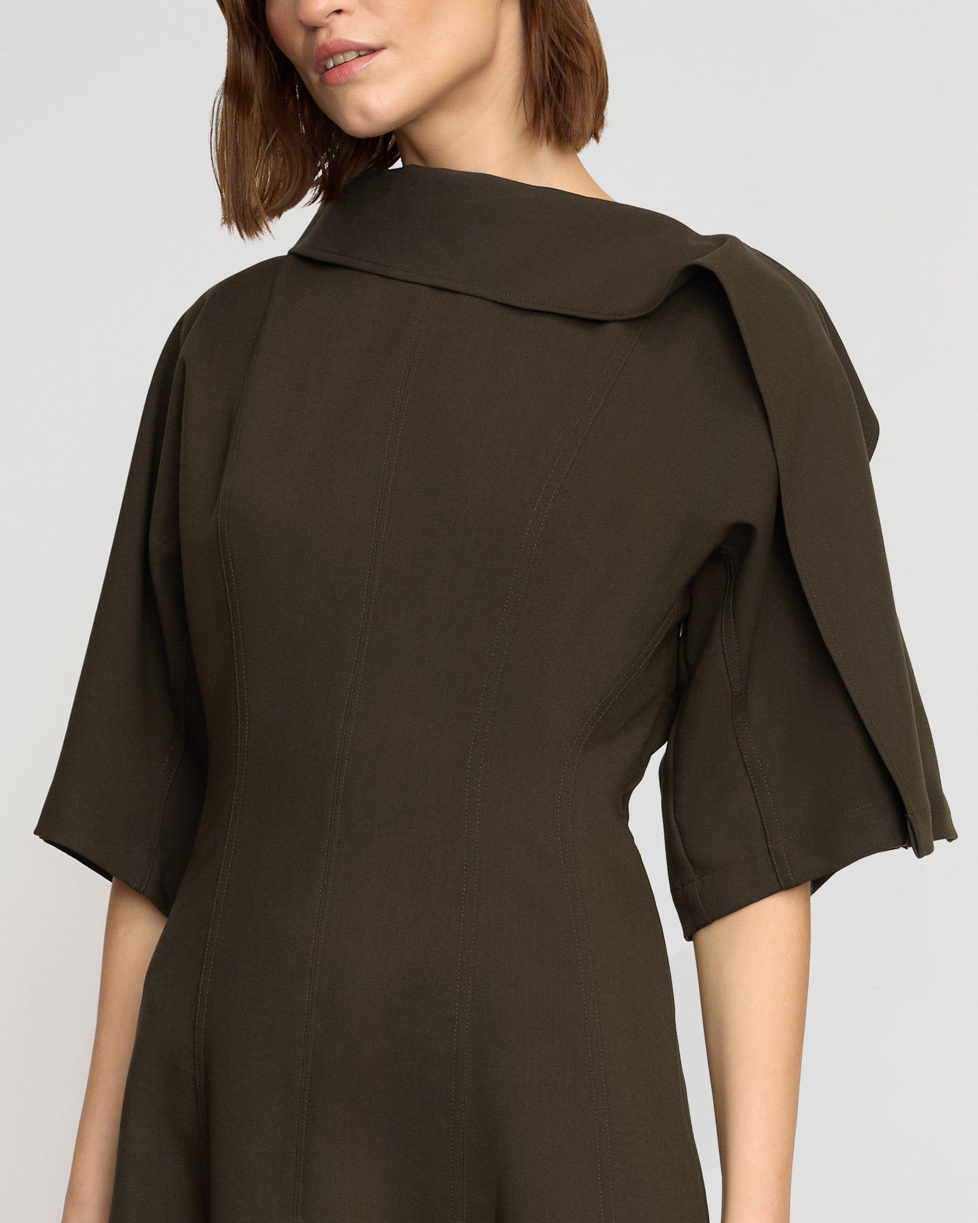 Addison Foldover Scarf-Neck Dress Product Image